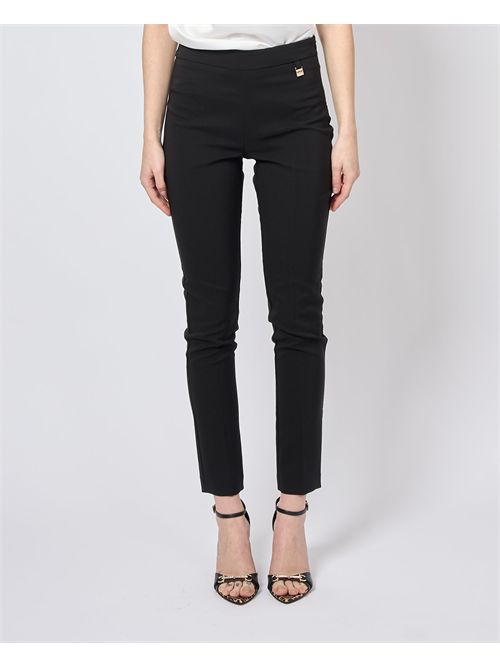 Pantalon femme Mademoiselle du Monde avec fermeture éclair latérale MADEMOISELLE DU MONDE | F448-PA4823NERO